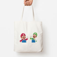 Mario And Luigi Tote Bag