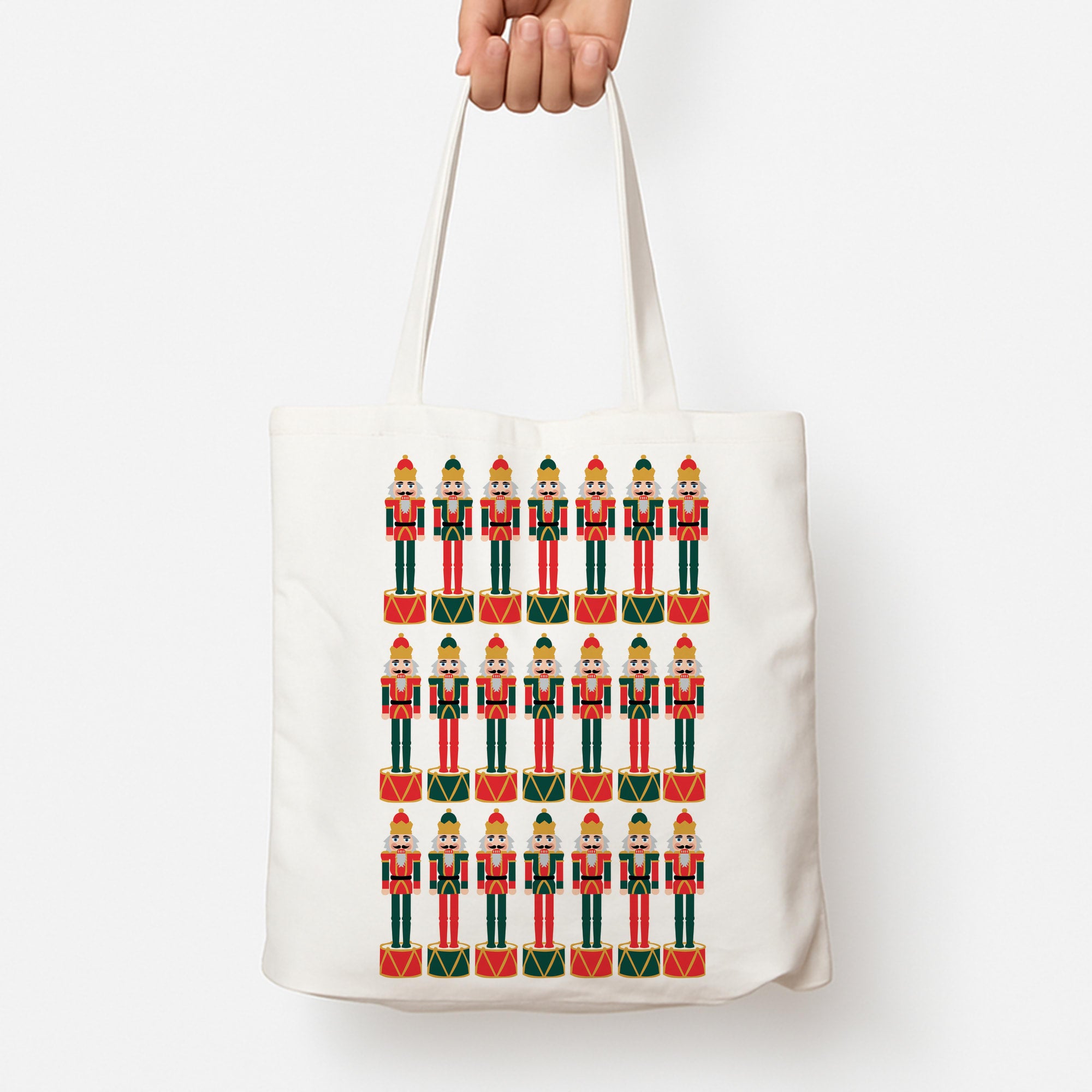 Nutcracker - Christmas Patterns Tote Bag