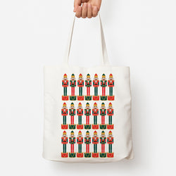 Nutcracker - Christmas Patterns Tote Bag