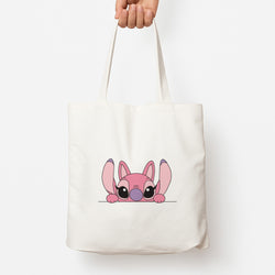 Angel Leaning - Pink Alien Tote Bag
