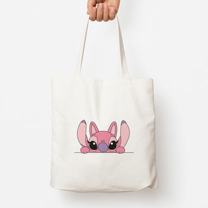 Angel Leaning - Pink Alien Tote Bag