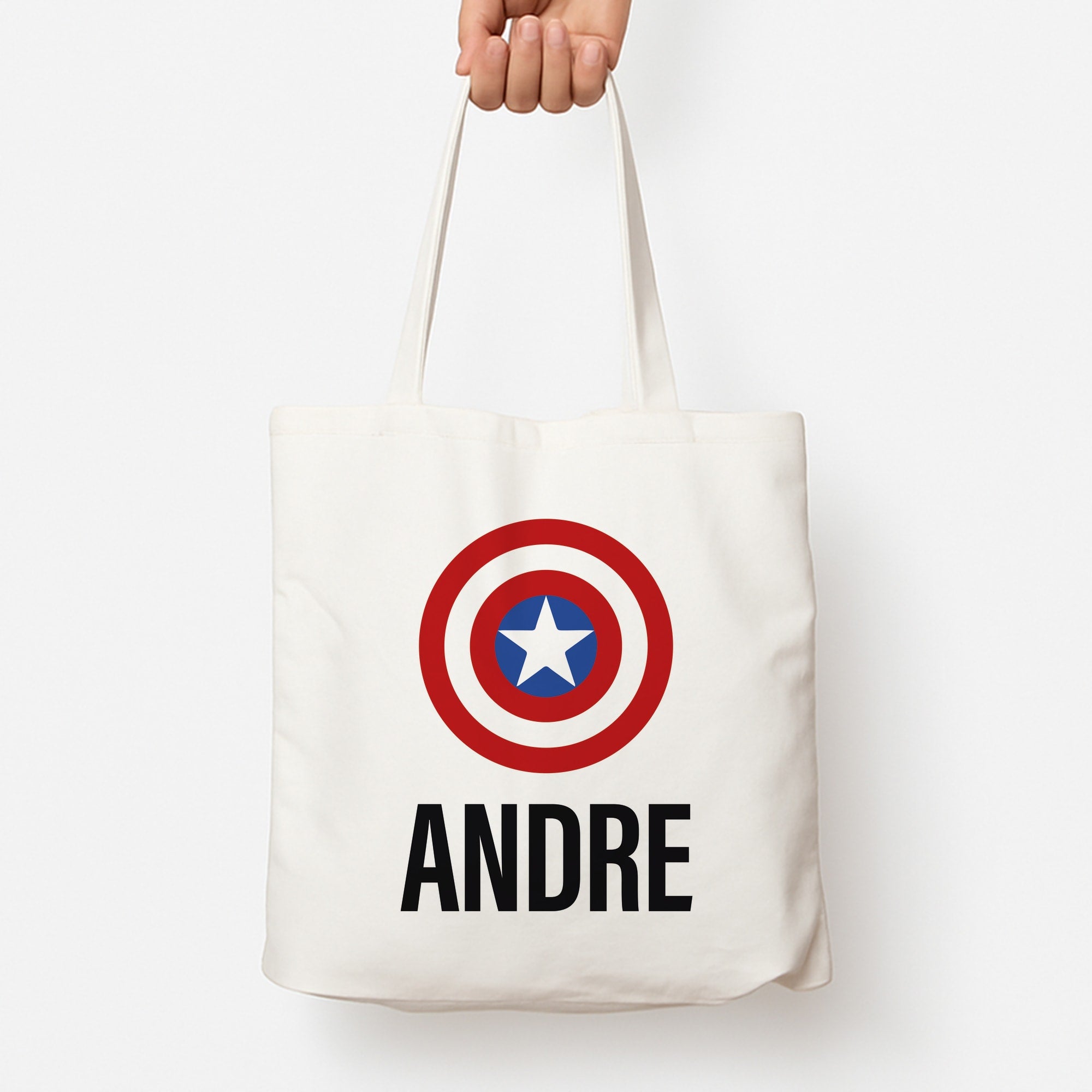 Captain America - Personalised Superhero Comic Tote Bag