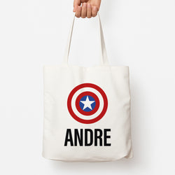 Captain America - Personalised Superhero Comic Tote Bag