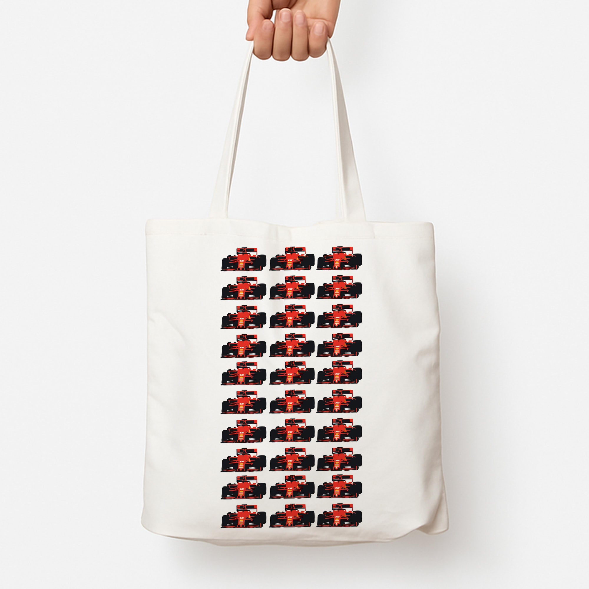 F1 Car Collage Tote Bag