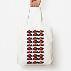 F1 Car Collage Tote Bag