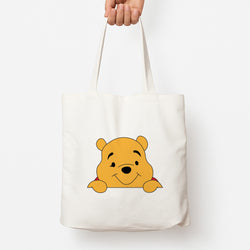 Cute Bear Leaning Tote Bag