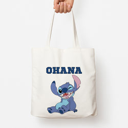 Blue Alien Ohana Tote Bag