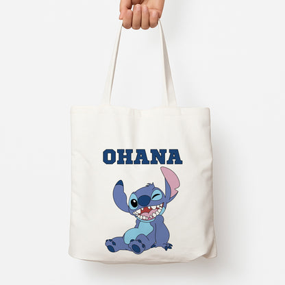Blue Alien Ohana Tote Bag