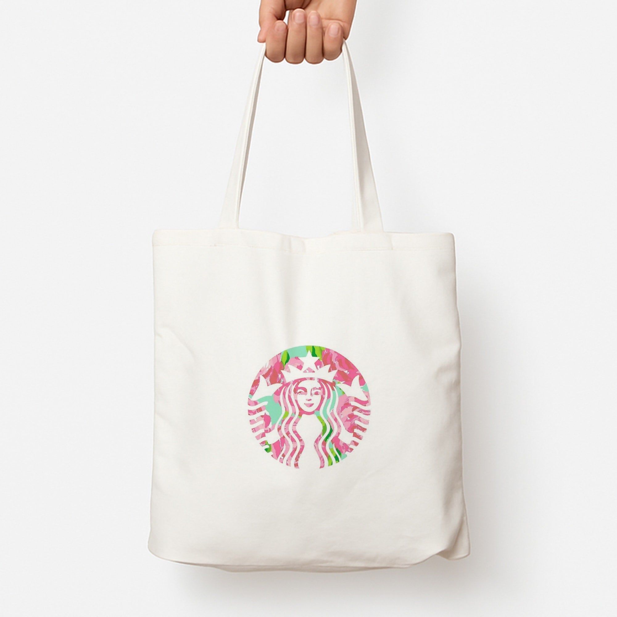 Pink Coffee Logo Tote Bag