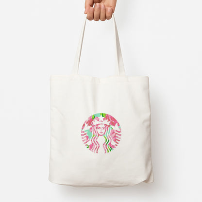 Pink Coffee Logo Tote Bag