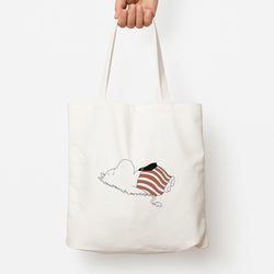 Moom On Grass Tote Bag