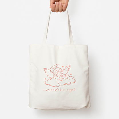 I Swear Shes An Angel - Clean Girl Aesthetic Tote Bag