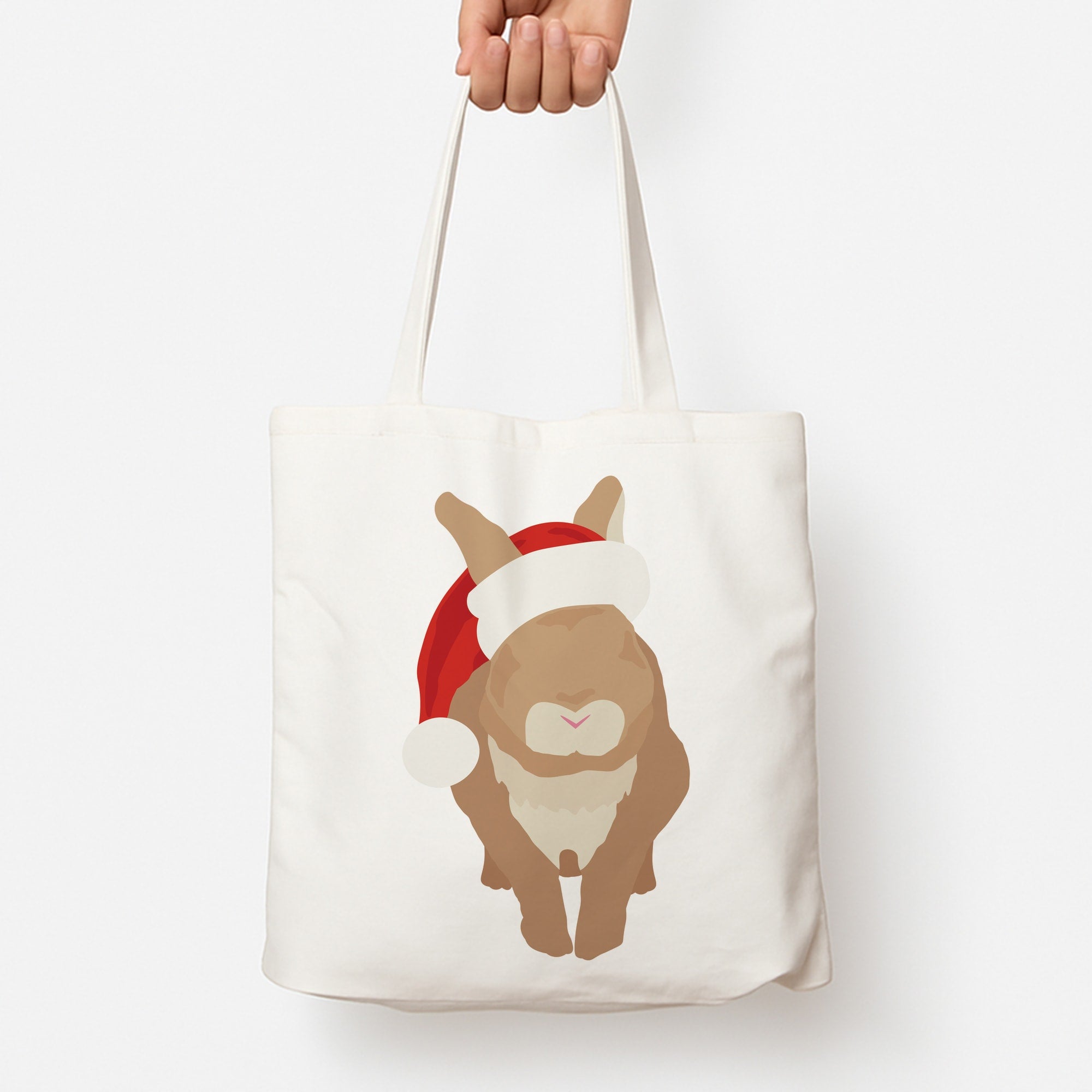 Rabbit Christmas Ears Tote Bag