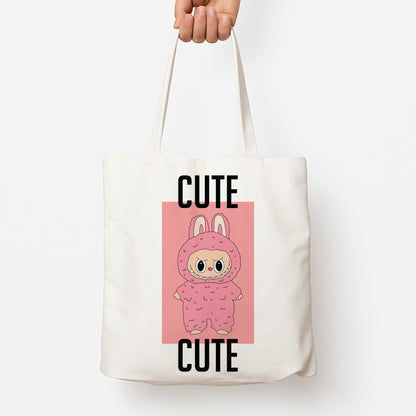 Cute Pink Monster Tote Bag