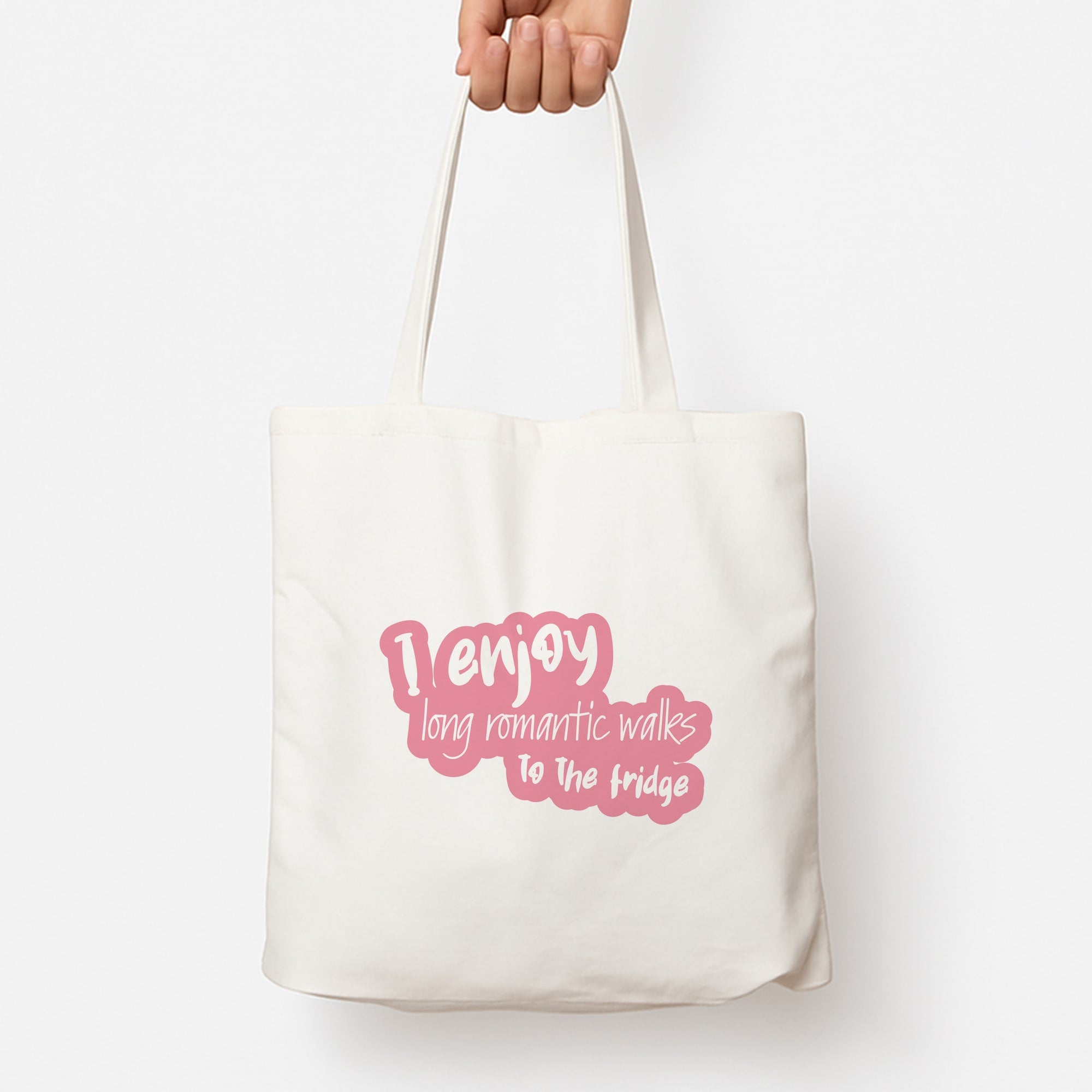 I Enjoy Long Romantic Walks - Funny Quotes Tote Bag
