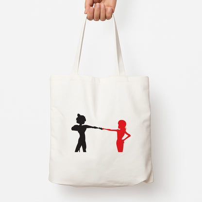 Red And Black Tote Bag