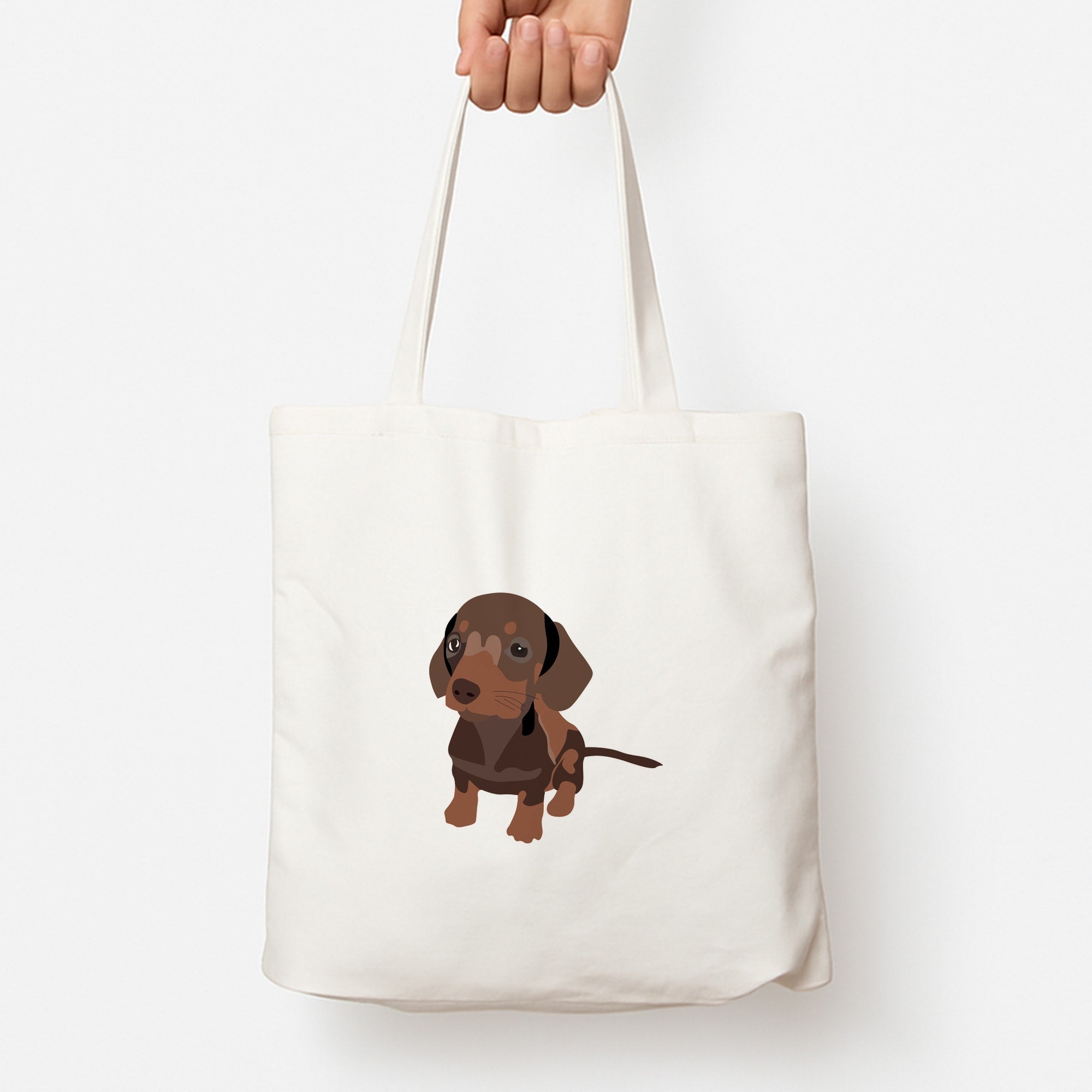 Brown - Dachshunds Tote Bag
