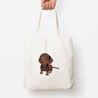Brown - Dachshunds Tote Bag