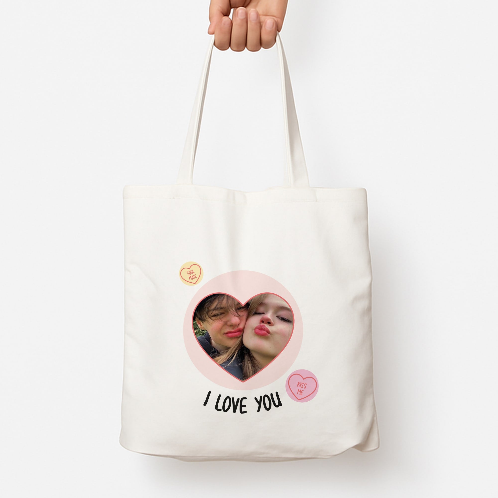 I Love You - Personalised Couples Tote Bag