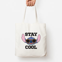 Stay Cool Blue Alien Tote Bag