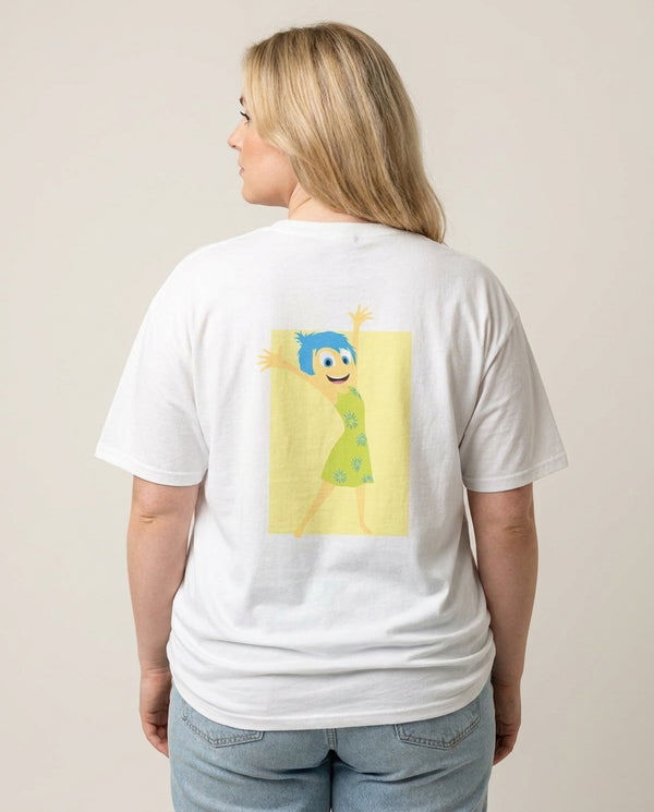 Joy - Inside Out T-Shirt — White Back, worn