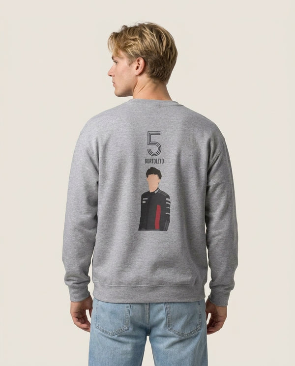 Bortoleto 2026 Sweatshirt — Grey Back, worn