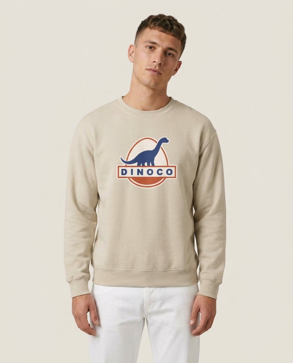Dinoco Sweatshirt Sand Front, worn