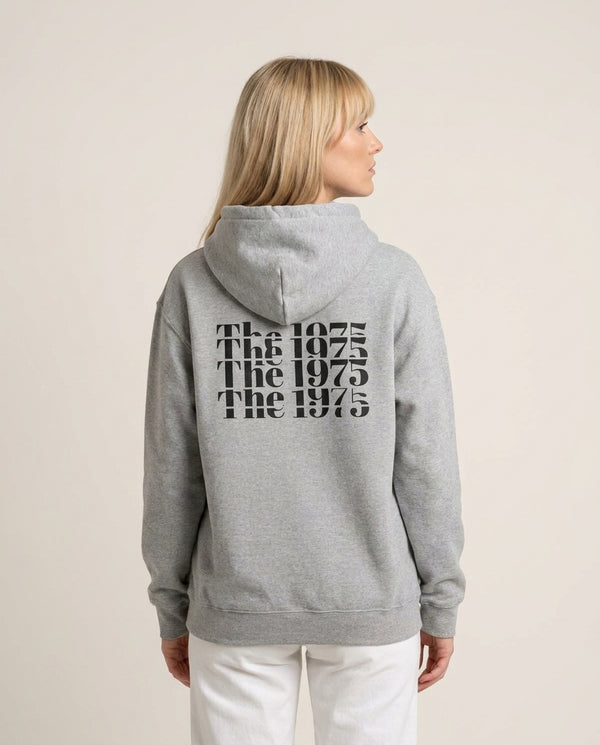 Title - The 1975 Hoodie — Grey Back, worn