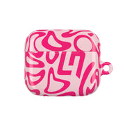 Norris Helmet Pattern - Pink AirPods Case 3