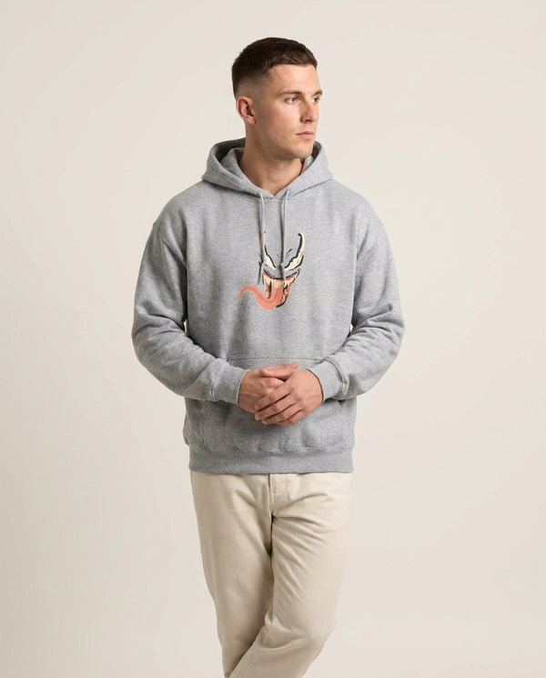 Venom - Marvel Hoodie — Grey Front, worn