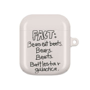 Fact - Bears Eat Beets - Bears, Beets, Battlestar Galactica AirPods Case 1