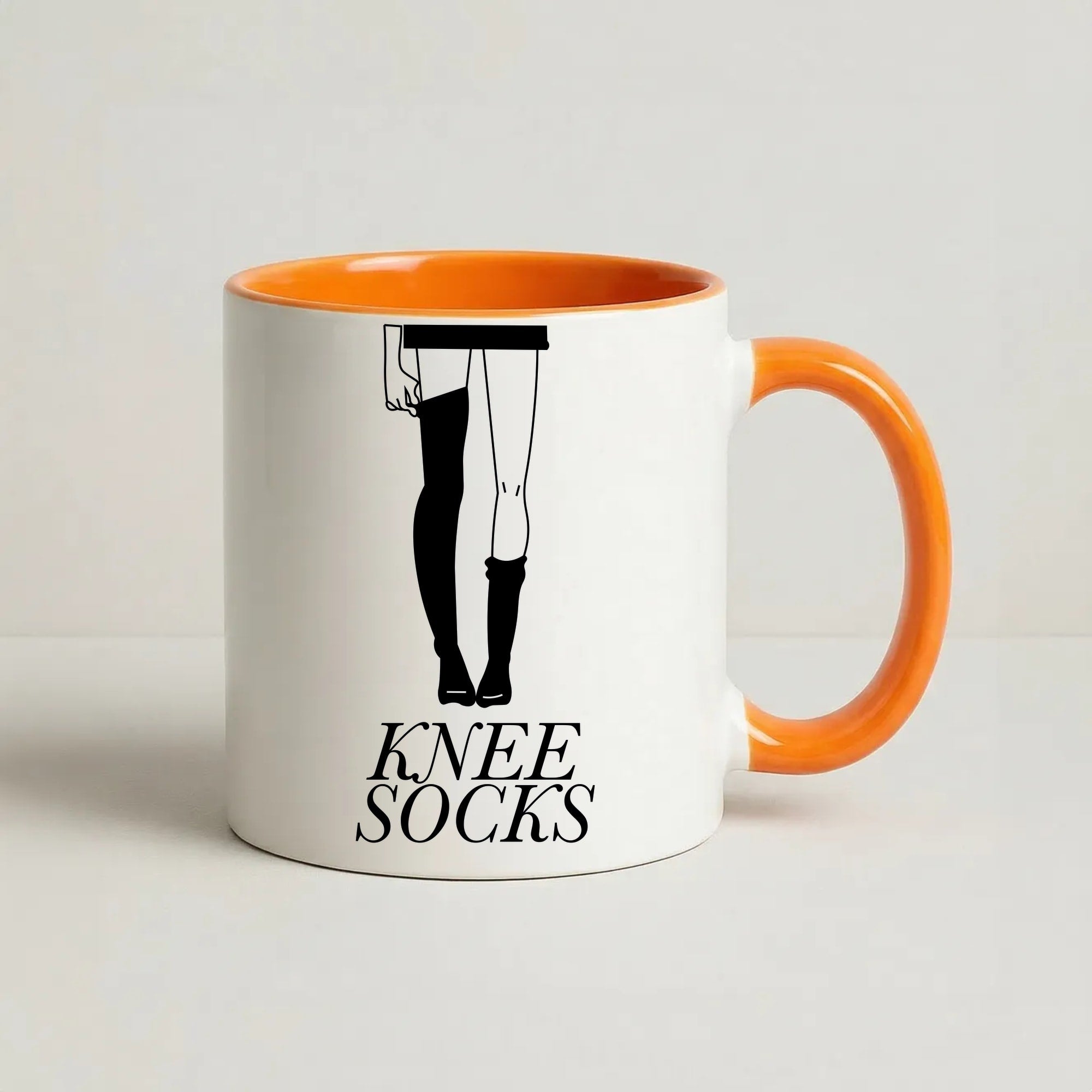 Knee Socks Coffee Orange Mug