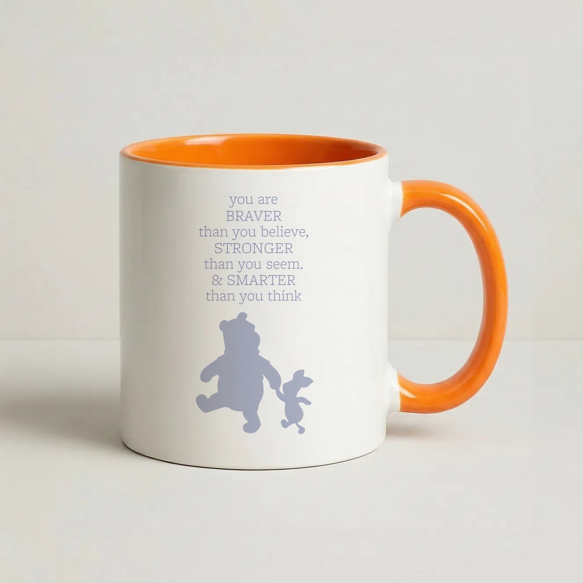 Braver, Stronger, Smarter Coffee Orange Mug