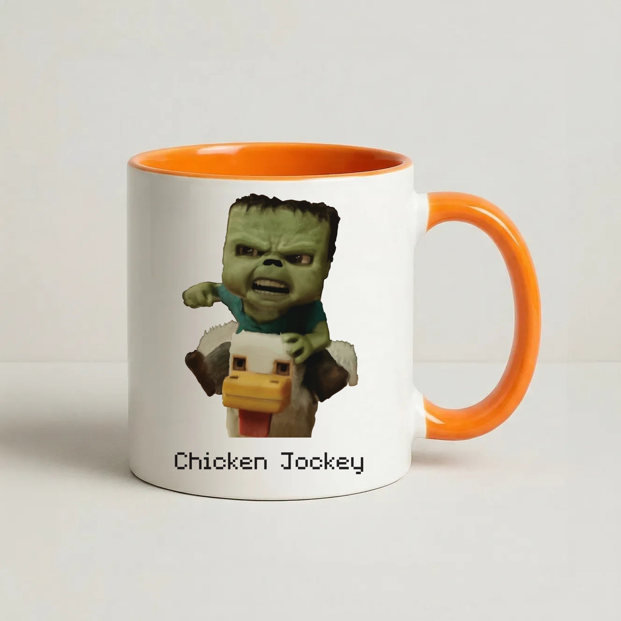 Chicken Jockey  Coffee Orange Mug