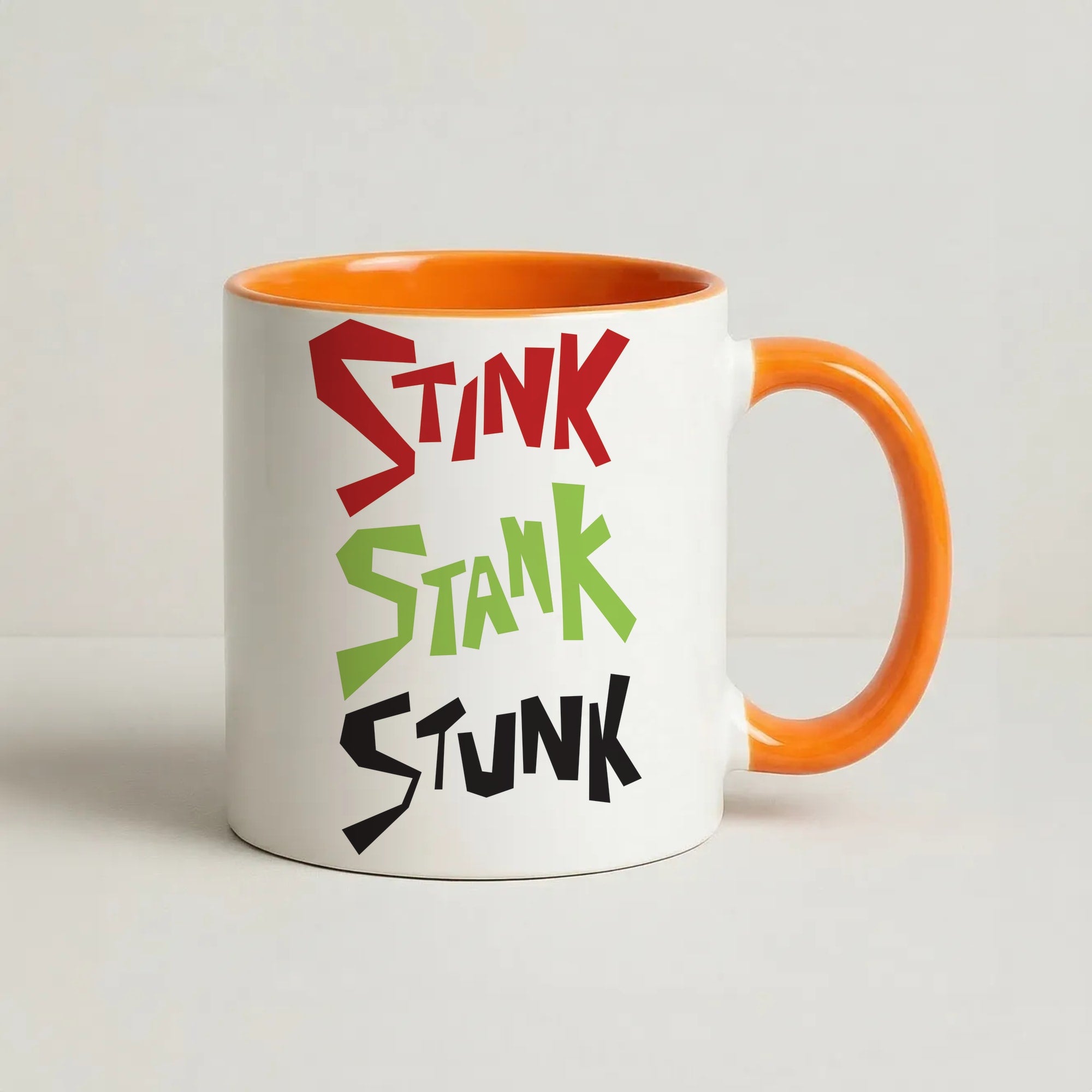 Stink, Stunk Coffee Orange Mug