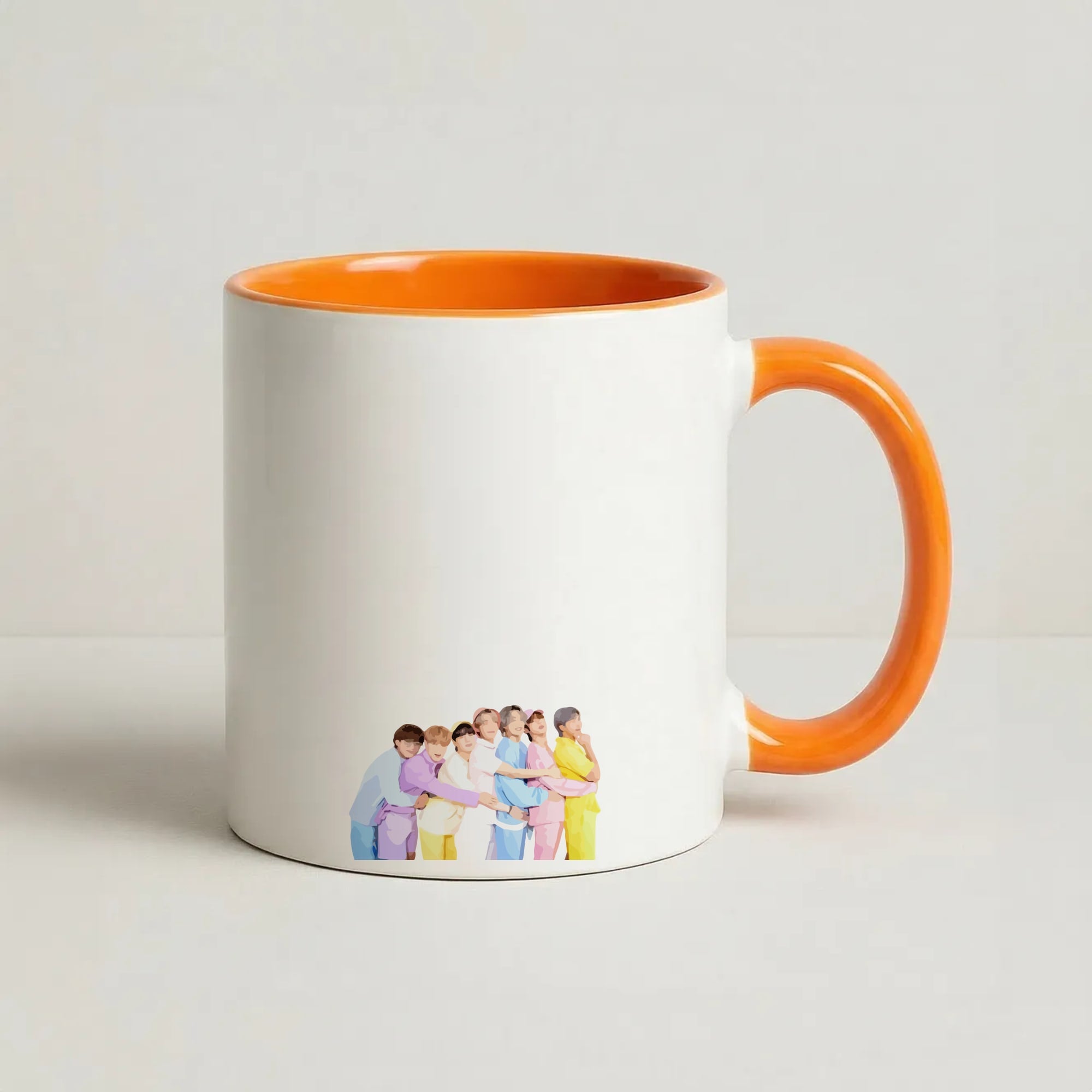 Colourful K-Pop Band Band Coffee Orange Mug