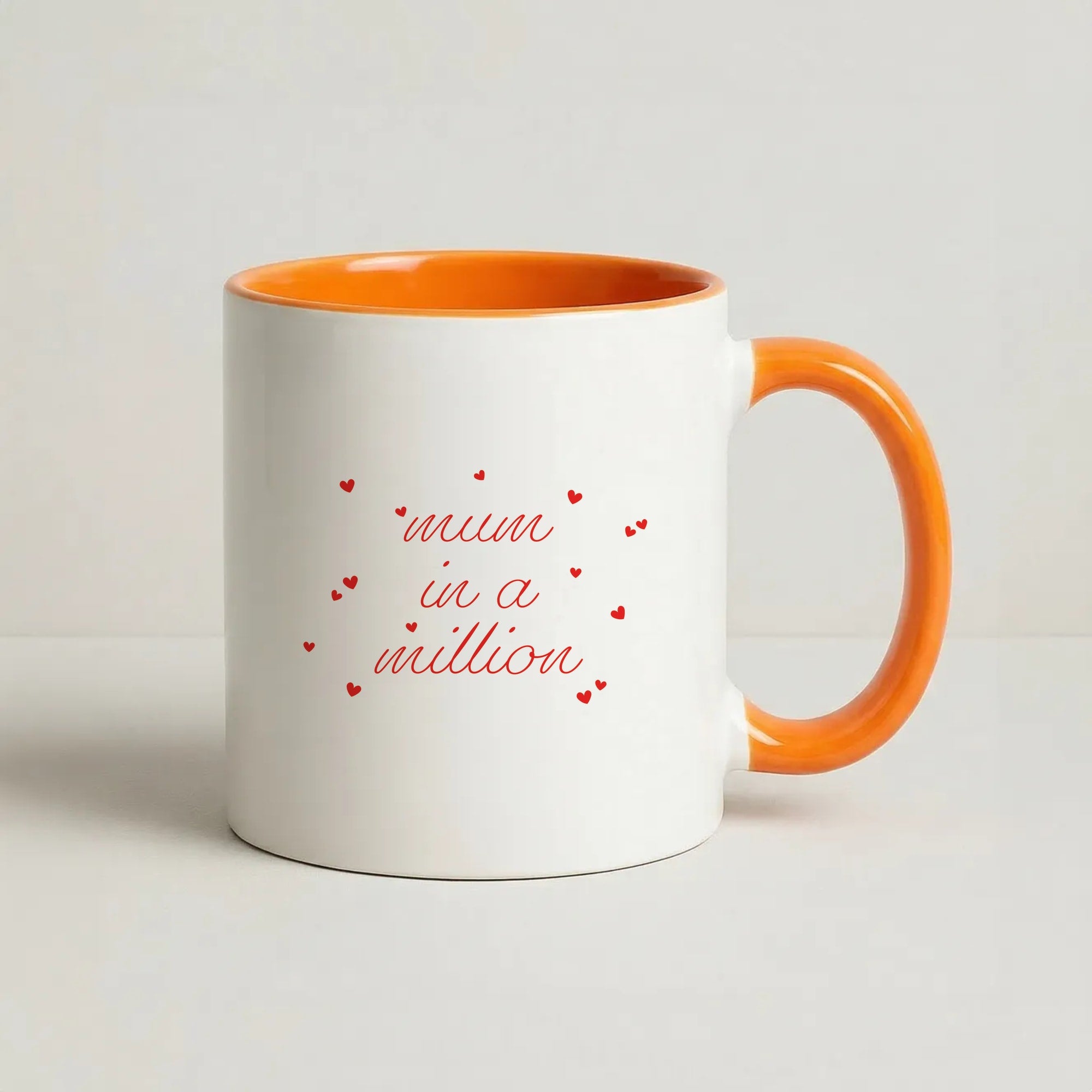 Mum In A Million Coffee Orange Mug