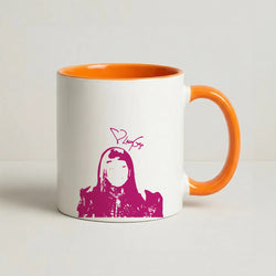 Black Gaga Silhouette  Coffee Orange Mug