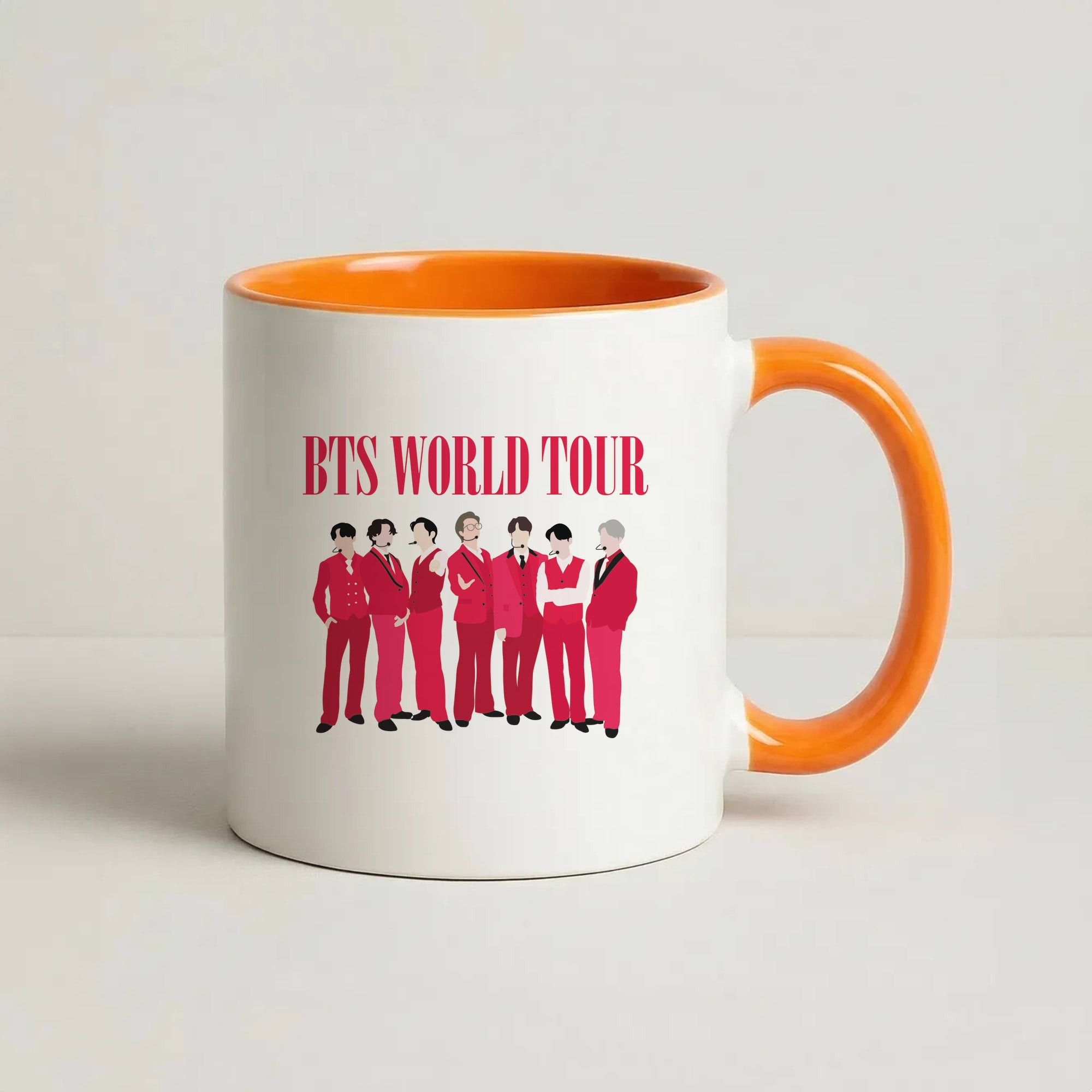 K-Pop Band World Tour 2026 Coffee Orange Mug