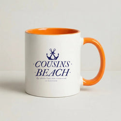 Stripes Cousin Beach Coffee Orange Mug