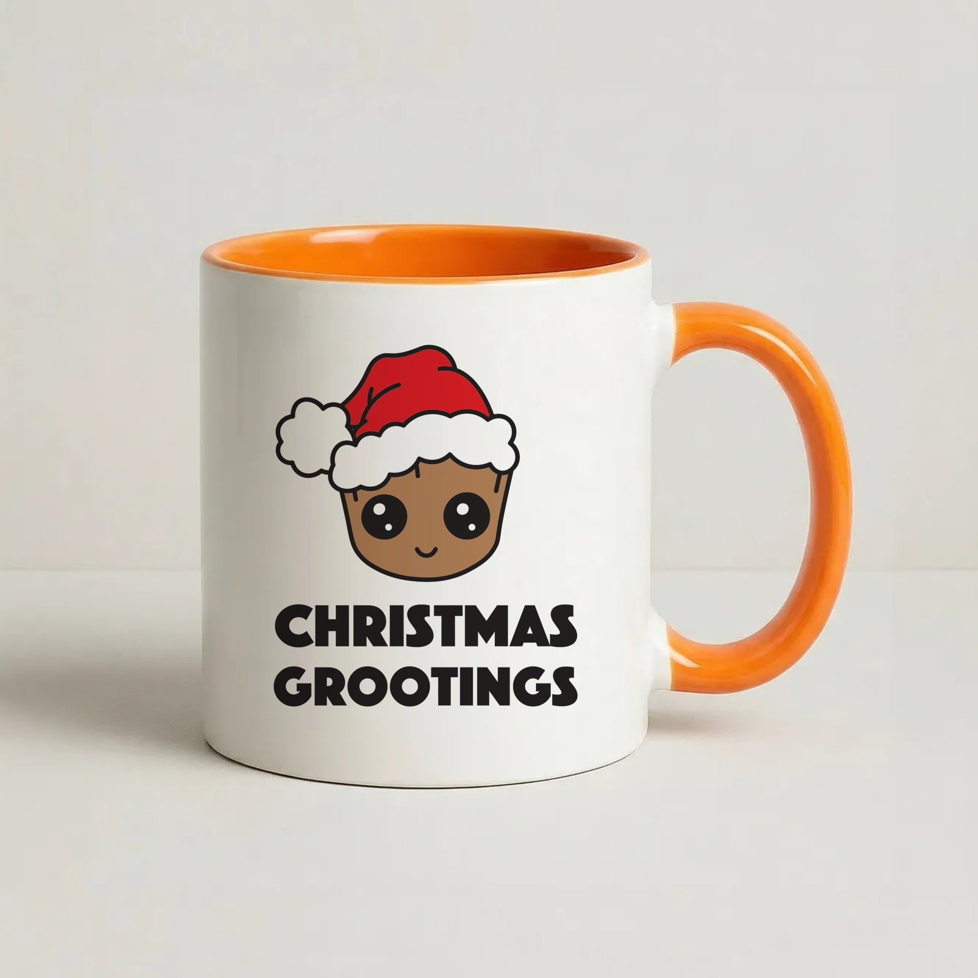 Christmas Grootings  Coffee Orange Mug