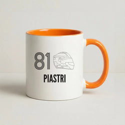 Piastri Helmet 2026 Coffee Orange Mug