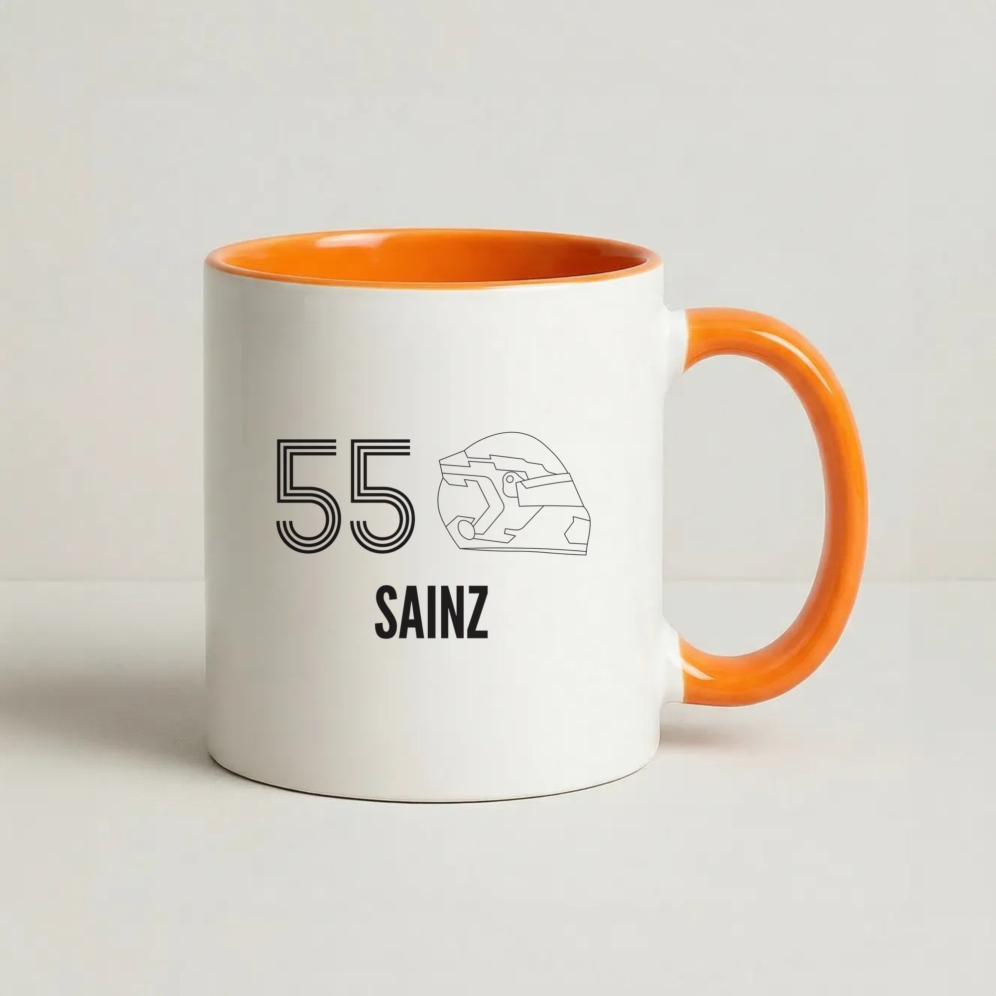 Sainz Helmet 2026 Coffee Orange Mug