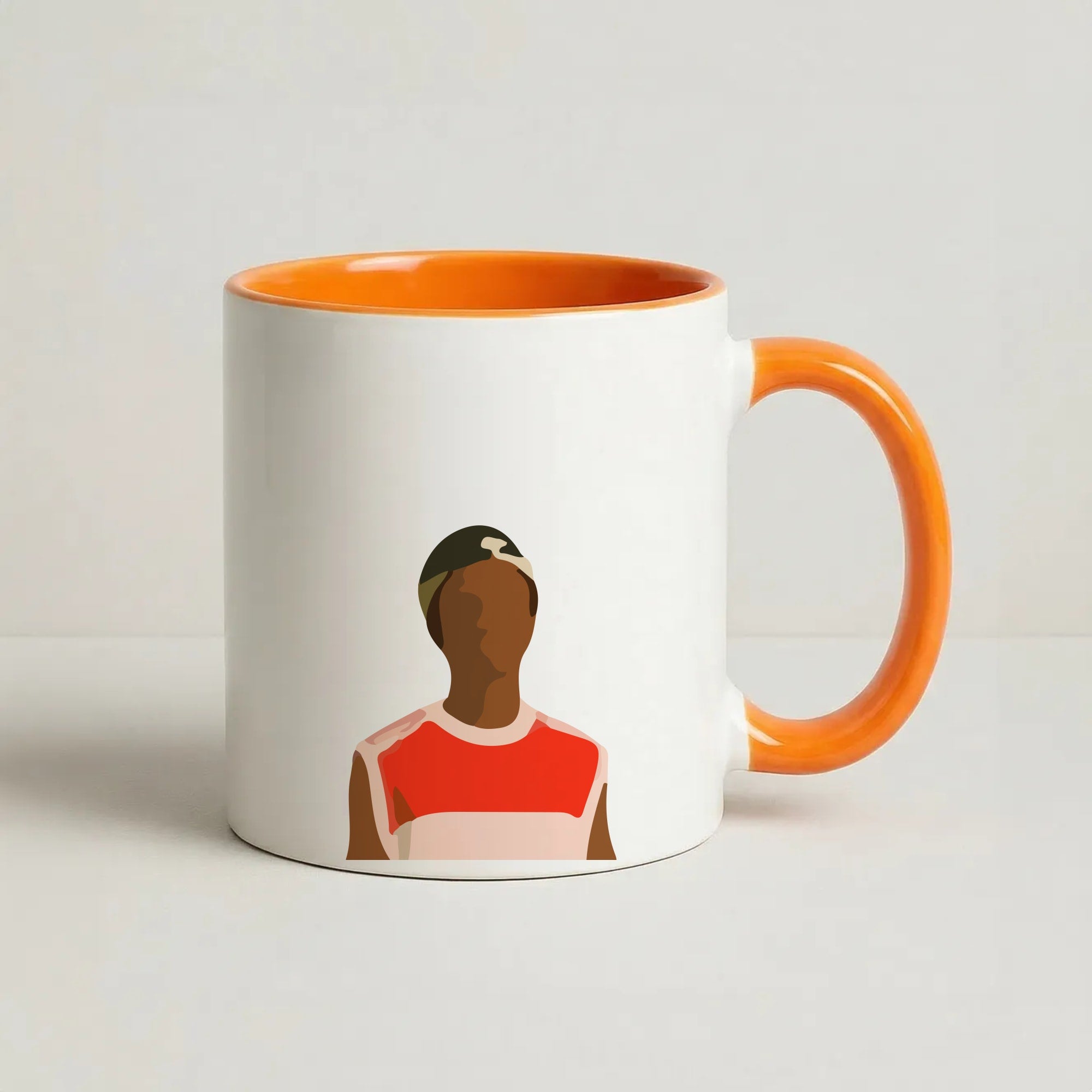 Faceless Lucas - Stranger Things Coffee Orange Mug