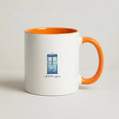 All of Time and Space Coffee Orange Mug