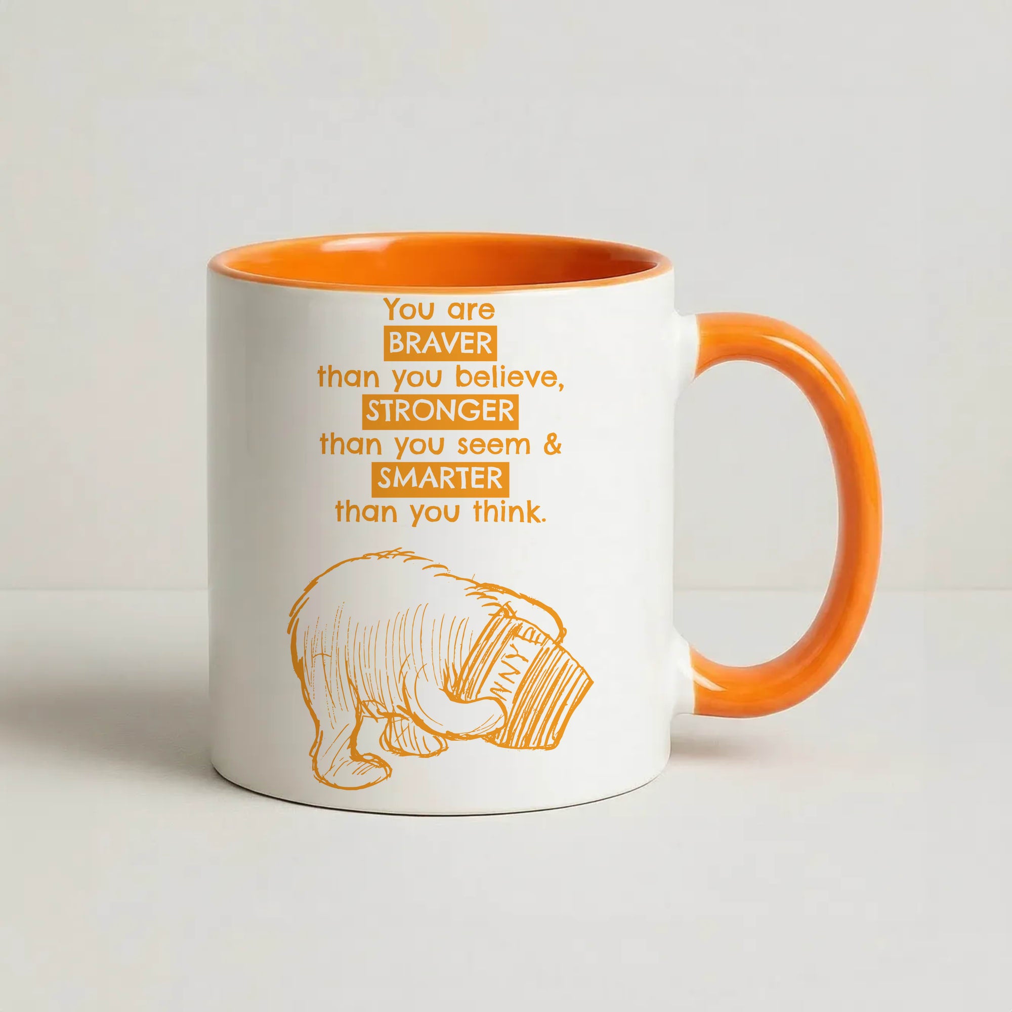 You Are Braver Coffee Orange Mug