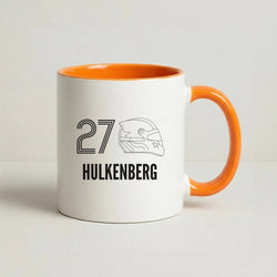 Hulkenberg Helmet 2026 Coffee Orange Mug