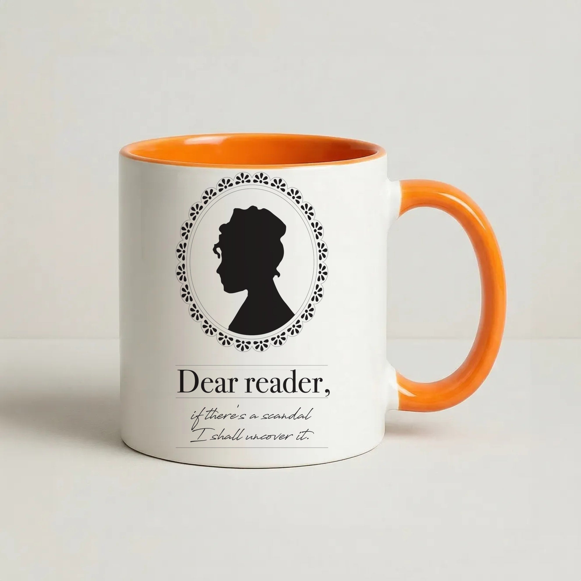 Dear Reader Coffee Orange Mug