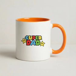 Super Dad  Coffee Orange Mug
