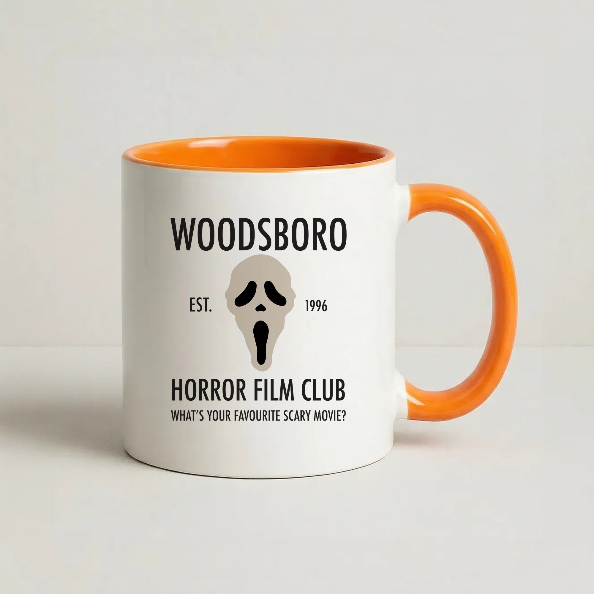 Woodsboro Horror Film Club - Scream Coffee Orange Mug